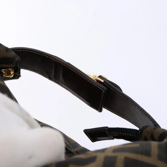 FENDI Zucca Canvas Vanity Pouch Black Brown Auth 139093 - Picture 8 of 16